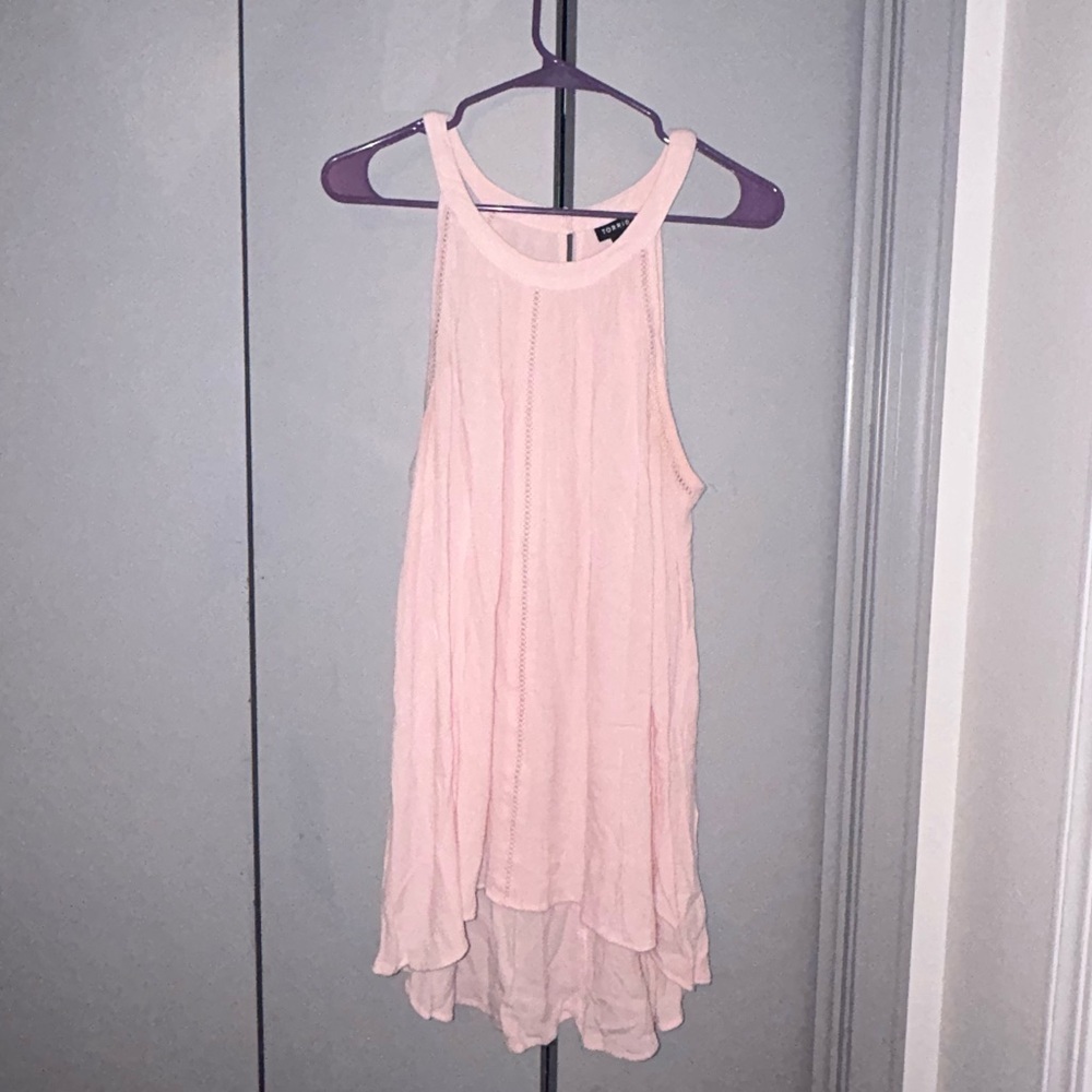 $25 sale Torrid Tank Pink tunic mini dress gauze high low 1X 61
